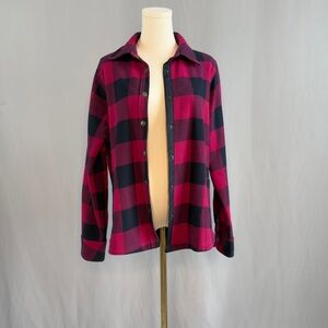 Orvis Pink & Black Checkered Women's Jacket Perfect For Layering